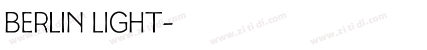 berlin light字体转换